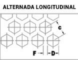 Chapas Perfuradas Furos Hexagonais Disposição Alternada Longitudinal