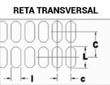 Chapas Perfuradas Furos Oblongos Disposição Reta Transversal