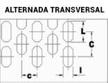 Chapas Perfuradas Furos Oblongos Disposição Alternada Transversal