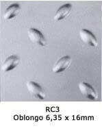 Chapas Recalcadas Resistentes Sob Medida FRC04 - Oblongo 6,35x16mm, Ideais para Pisos Antiderrapantes e Passarelas Industriais